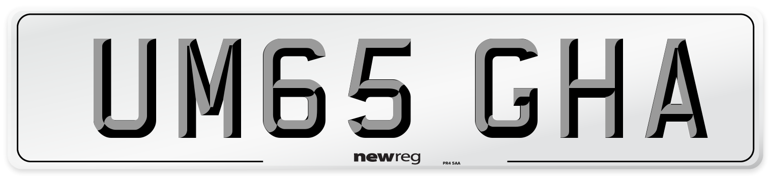 UM65 GHA Number Plate from New Reg